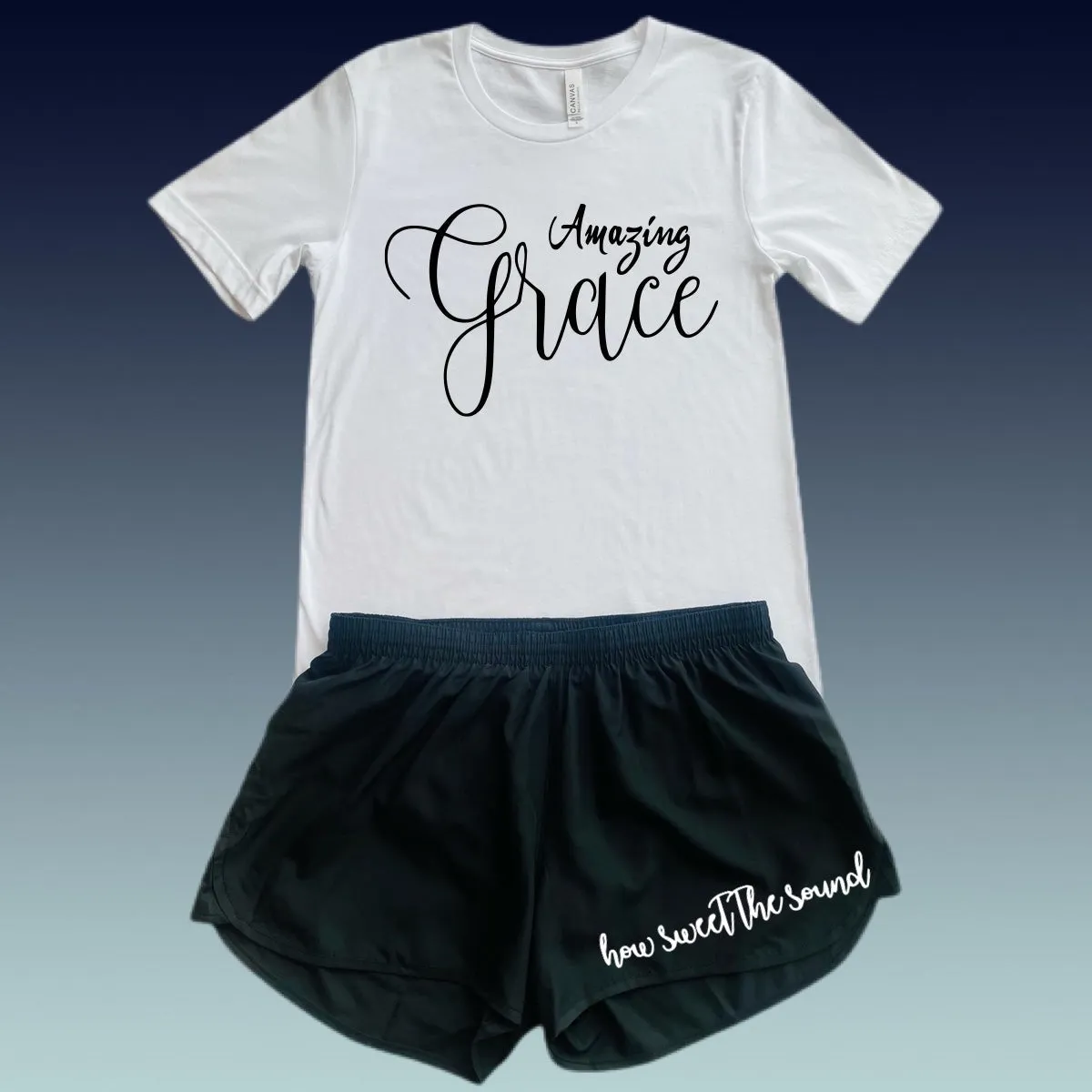 "Amazing Grace"  How sweet the sound!  T-Shirt and Shorts Set