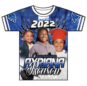 "Ayriana" Custom Designed Graduation 3D shirt