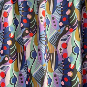 Rayon Challis Fabric in Abstract Dreams by Cloud9