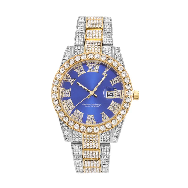 Roman Numerals CZ Diamond Watch