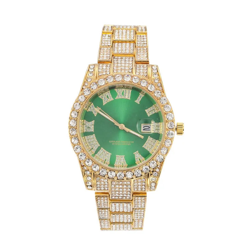 Roman Numerals CZ Diamond Watch