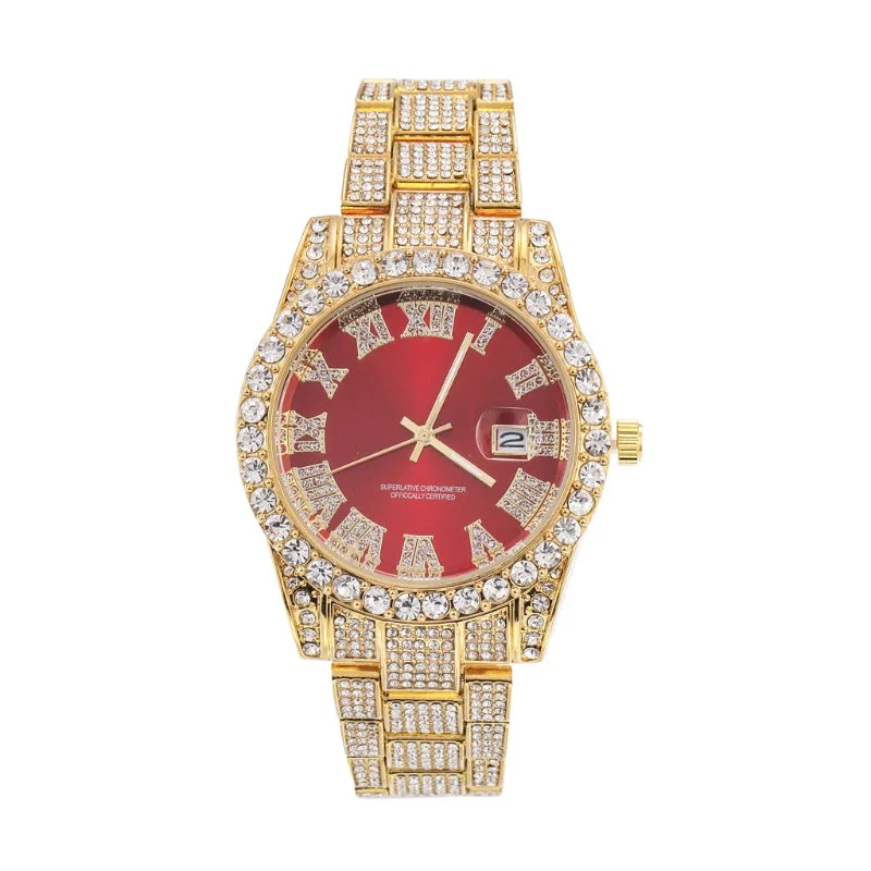 Roman Numerals CZ Diamond Watch