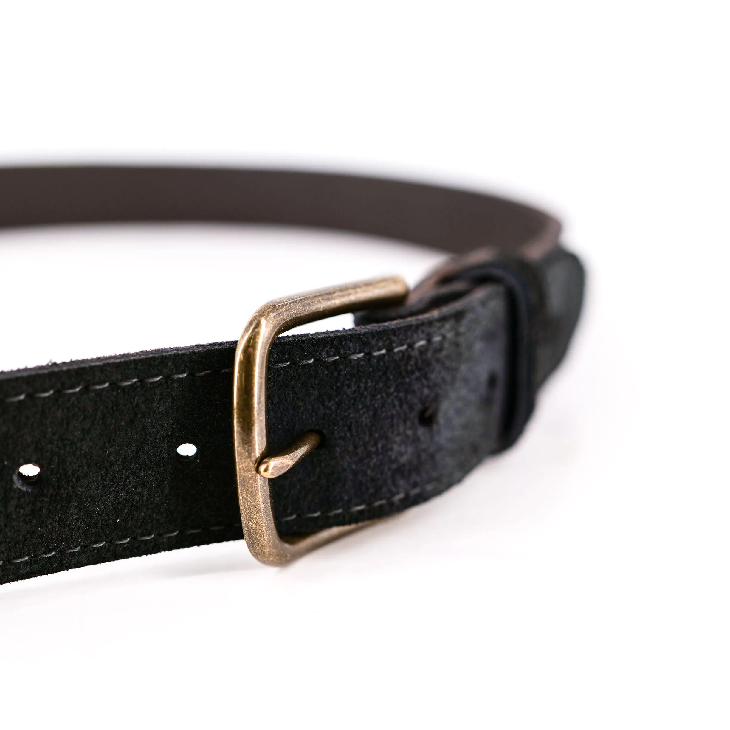 Rough Black Leather Belt