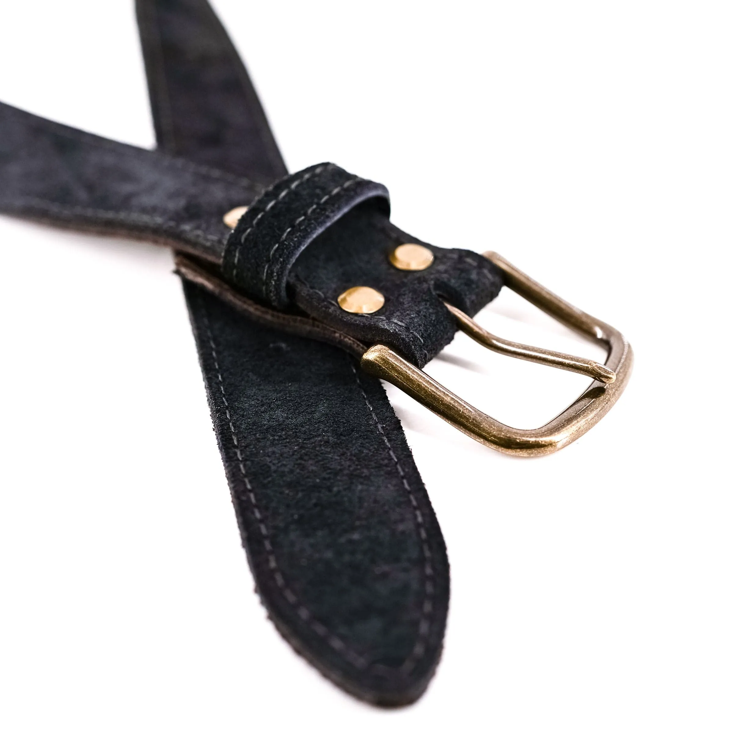 Rough Black Leather Belt