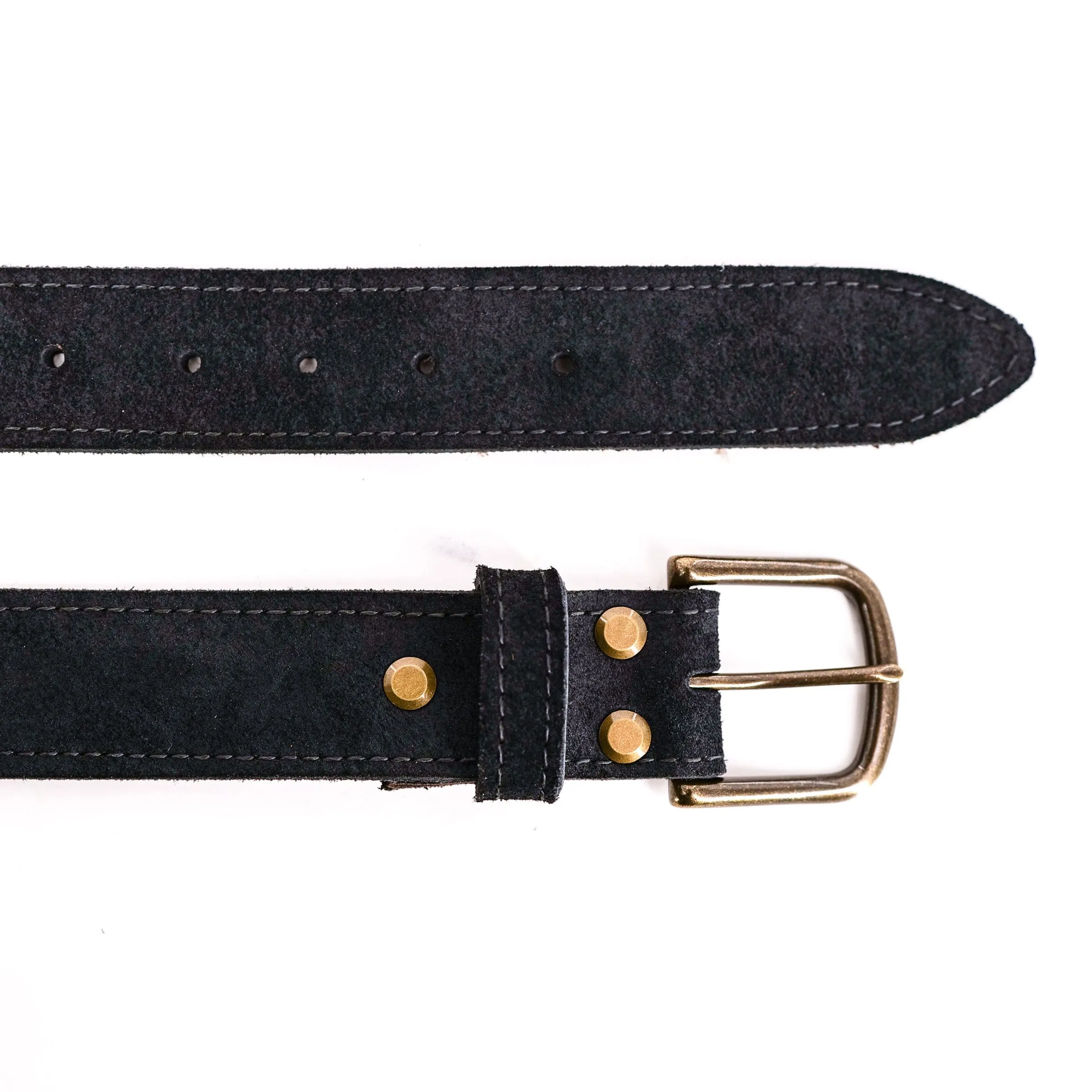 Rough Black Leather Belt