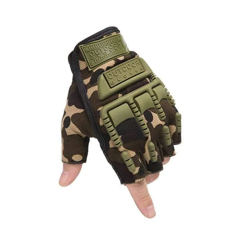 Tactical Gloves Camouflage Military Mittens For Fitness Gym Male Antiskid Motocycle Men Women Moto Half Finger Gloves