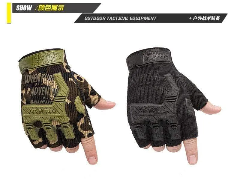 Tactical Gloves Camouflage Military Mittens For Fitness Gym Male Antiskid Motocycle Men Women Moto Half Finger Gloves