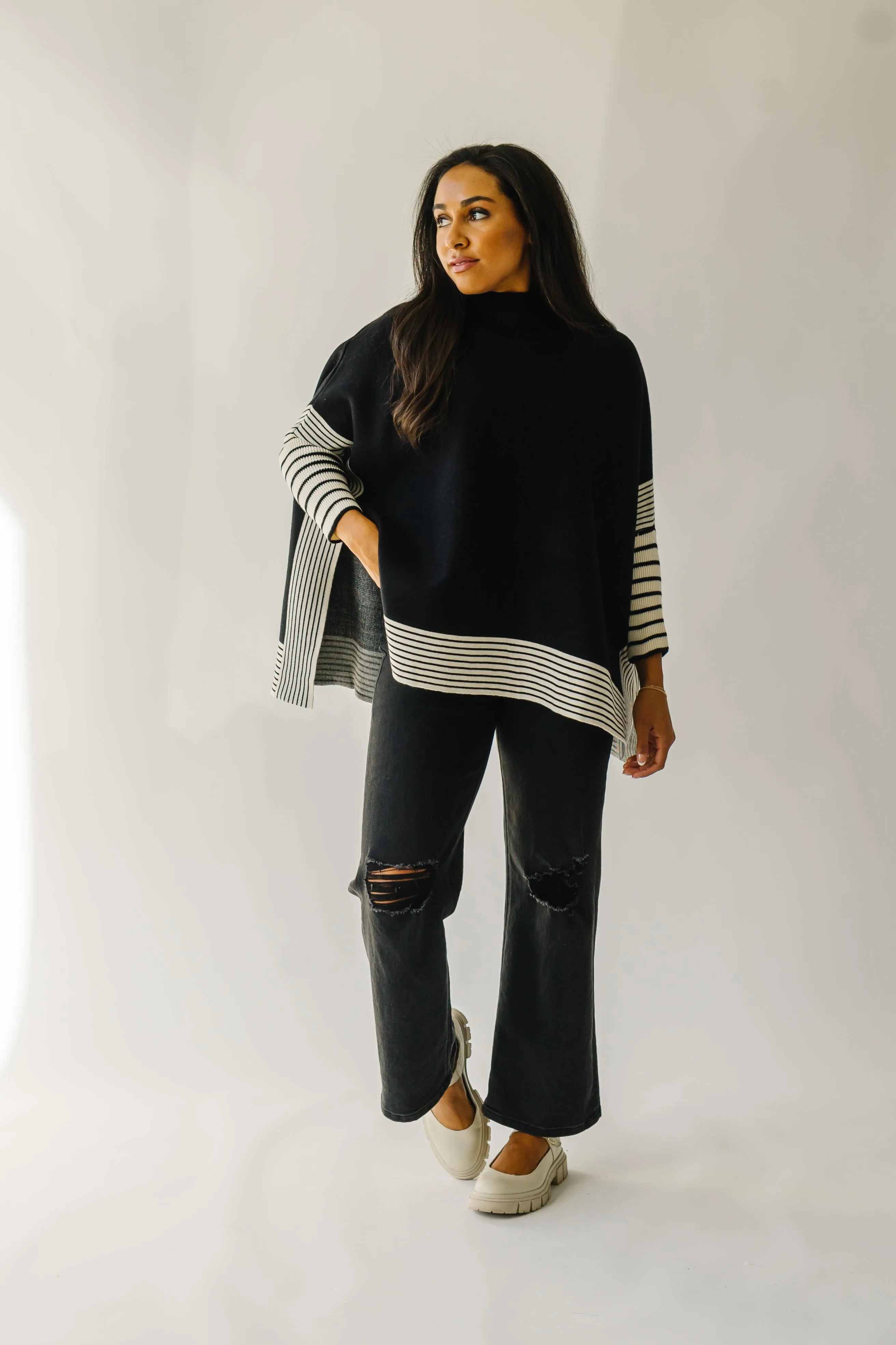 The Galva Oversized Knit Sweater in Black