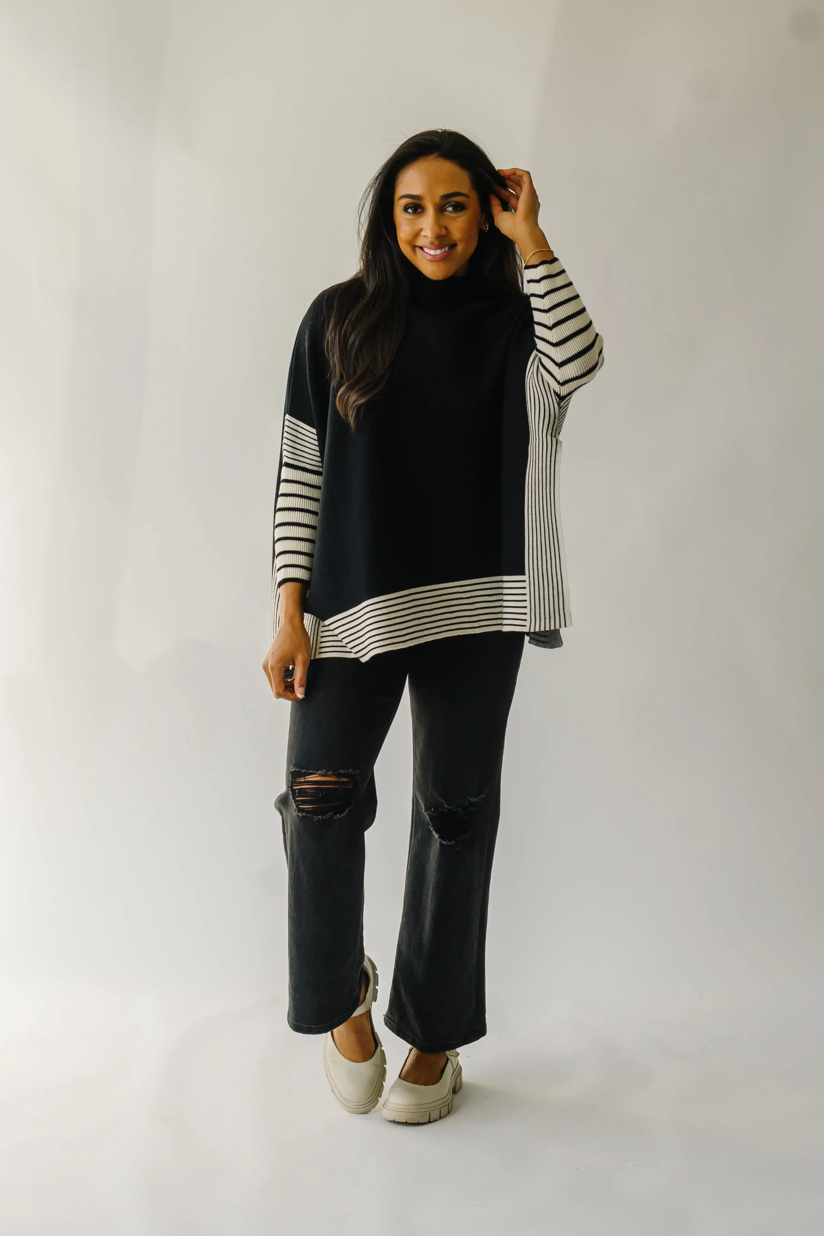 The Galva Oversized Knit Sweater in Black