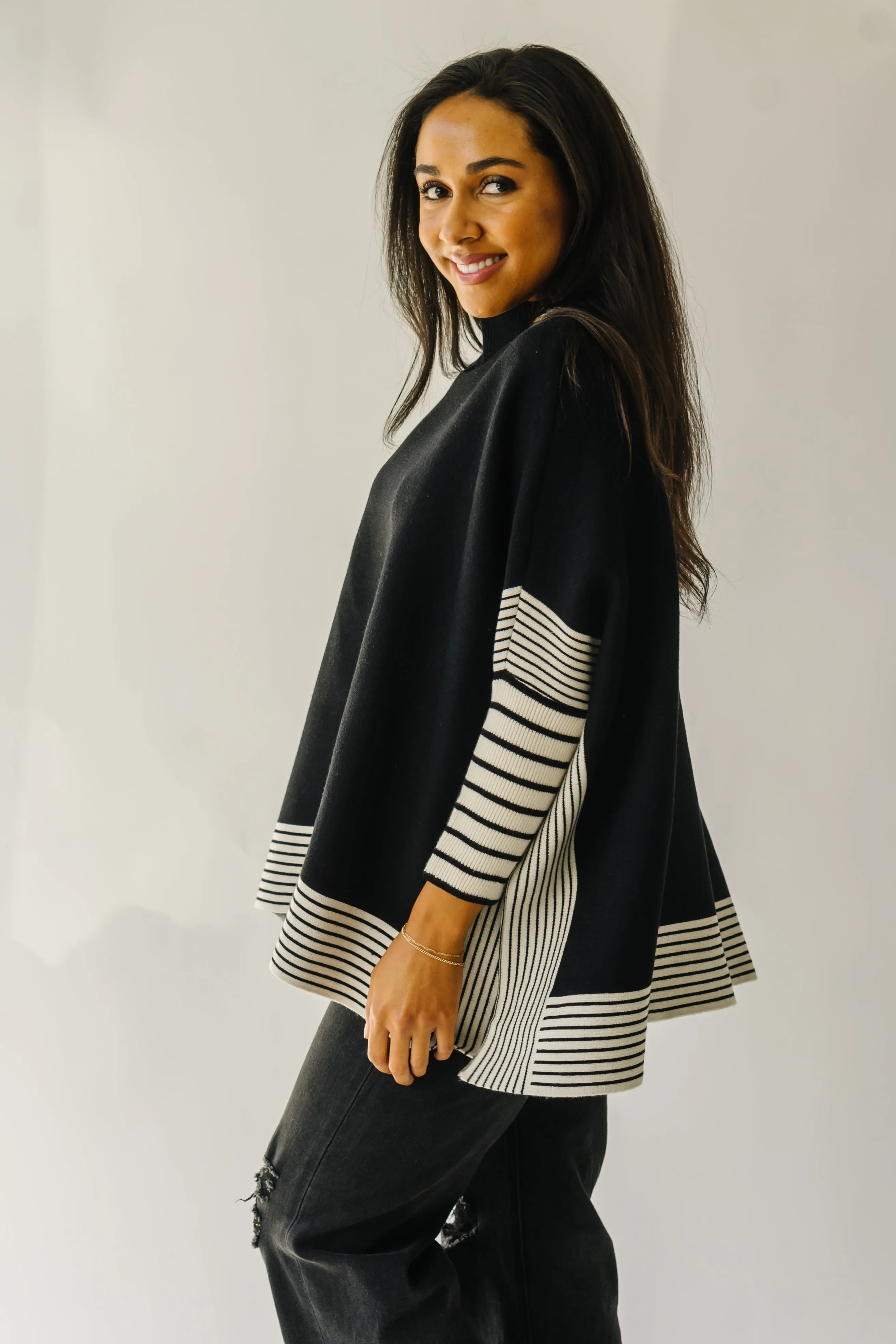 The Galva Oversized Knit Sweater in Black