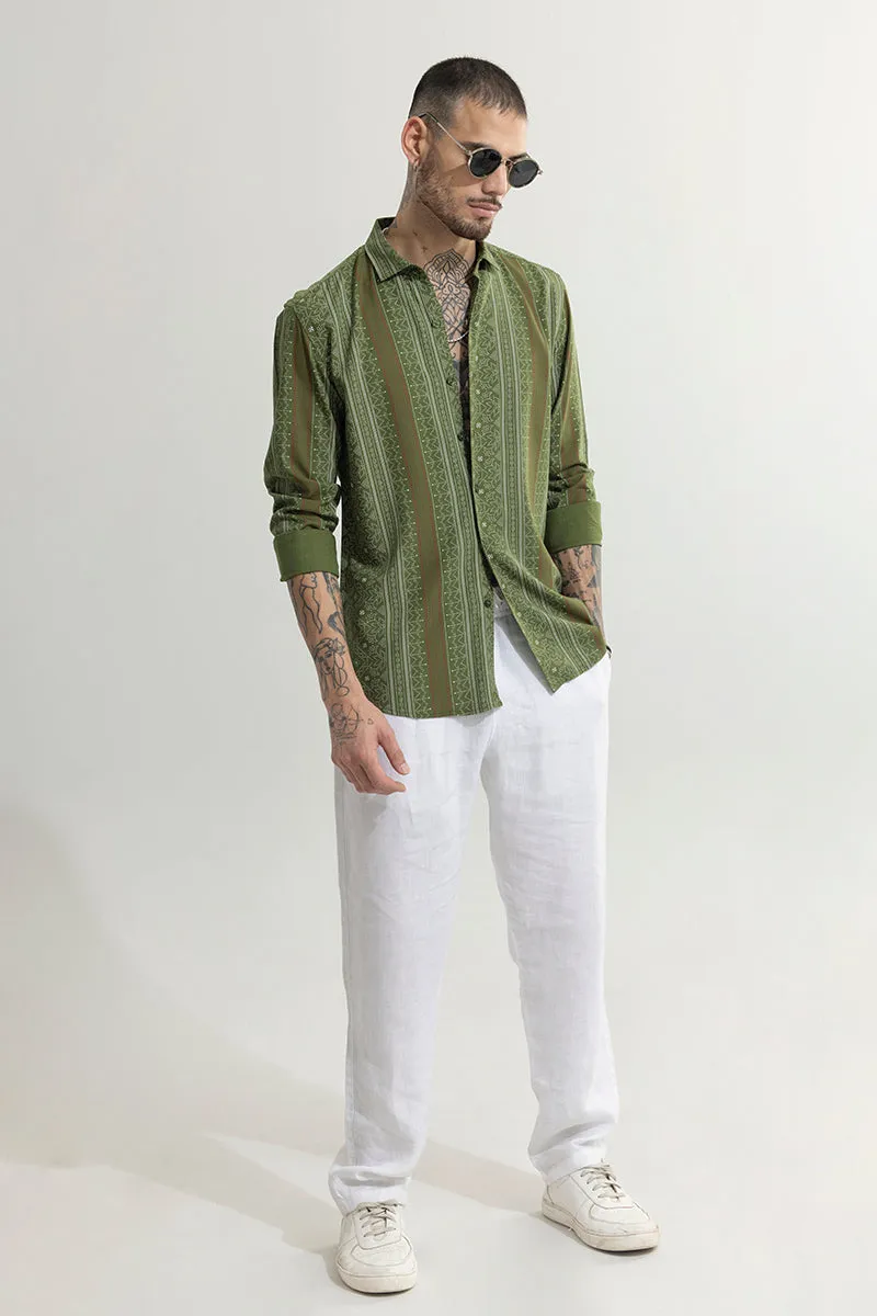 Tribal Artistry Olive Shirt