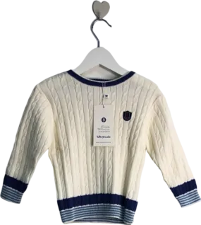 Tutto Piccolo White Cable Knit Jumper UK 2Y