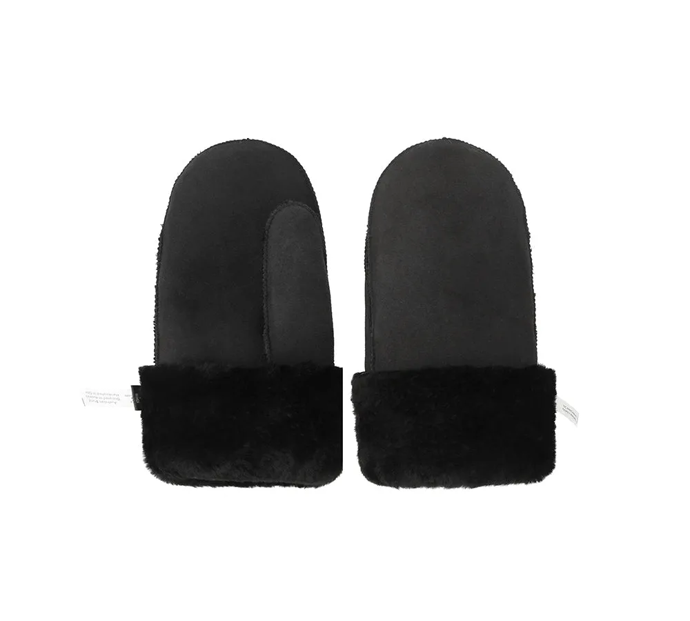 UGG AUSTRALIAN SHEPHERD Fluffy Sheepskin Wool Mittens