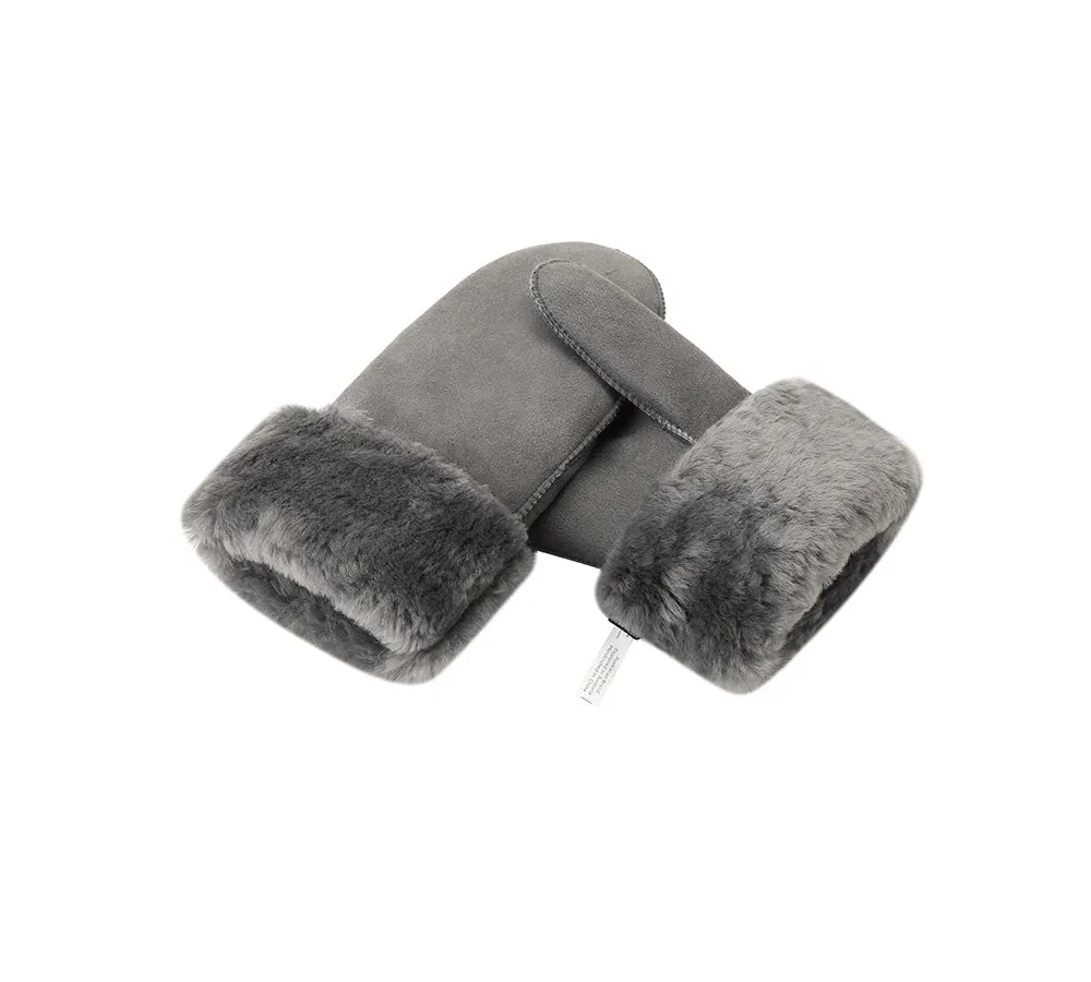 UGG AUSTRALIAN SHEPHERD Fluffy Sheepskin Wool Mittens