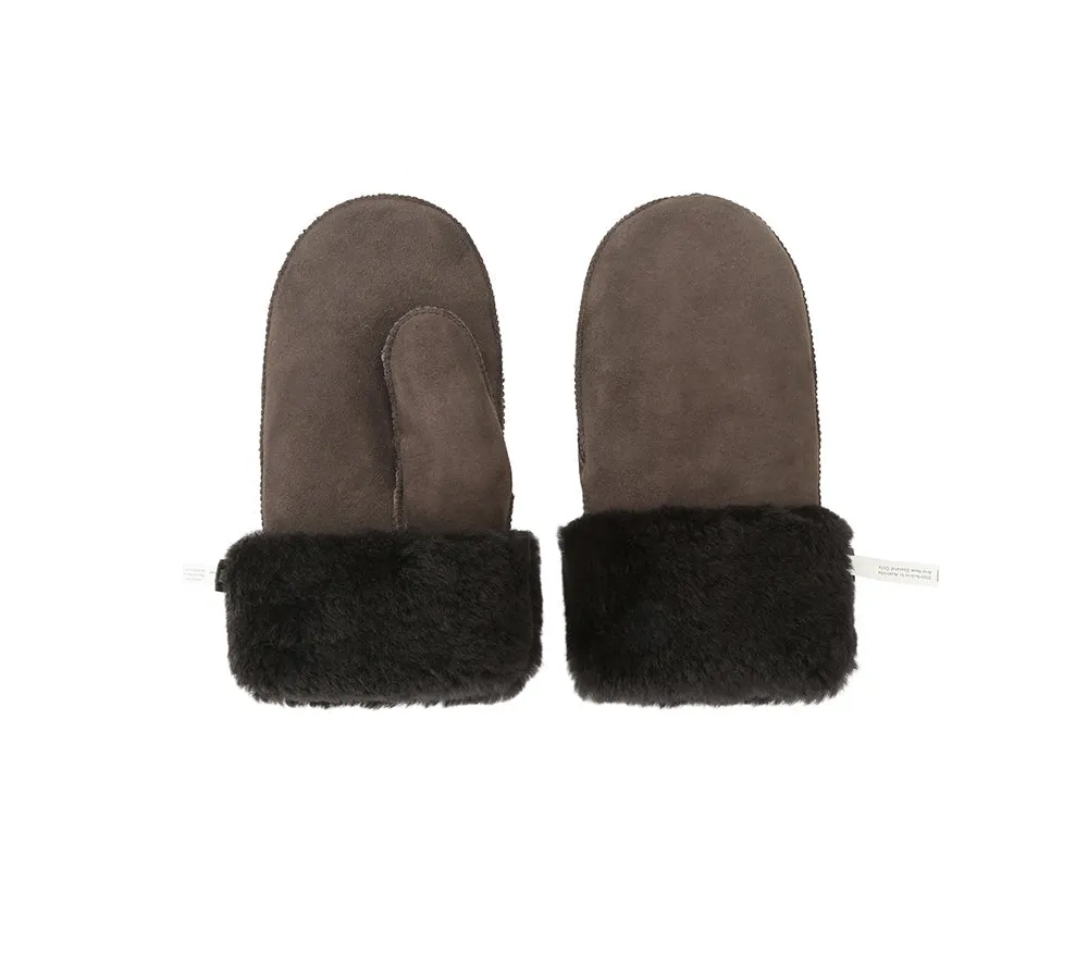 UGG AUSTRALIAN SHEPHERD Fluffy Sheepskin Wool Mittens