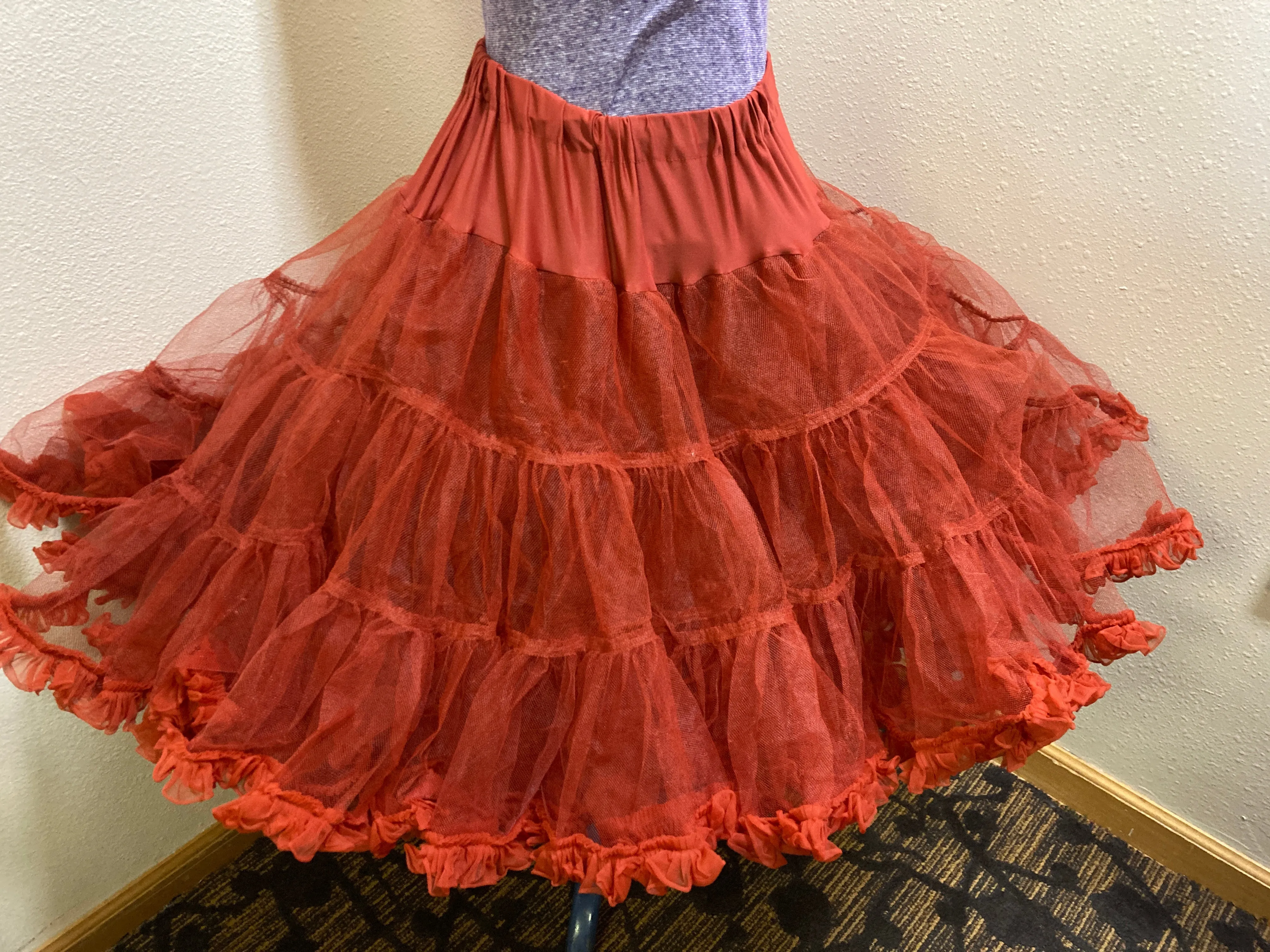 Vintage Square Dance Petticoats, Crinolines Organza Skirts