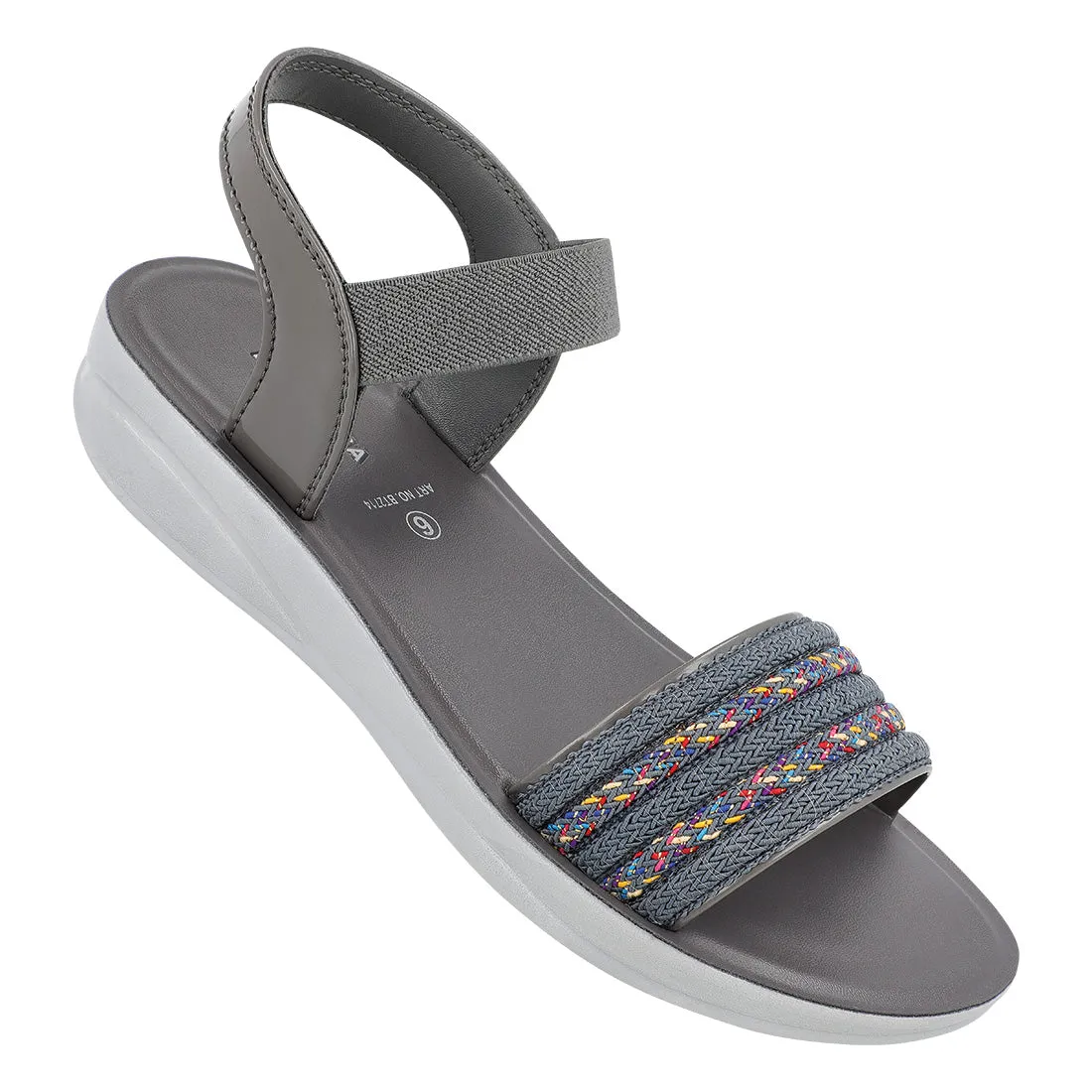 Walkaroo Girls Ankle Strap Heel Sandals  - BT2714 Grey