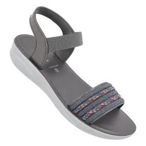 Walkaroo Kids Ankle Strap Heel Sandal  - BT2714 Grey