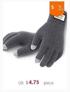 Winter Autumn Men Knitted Gloves Touch Screen High Quality Male Thicken Warm Wool Cashmere Solid Gloves Men Mitten Business