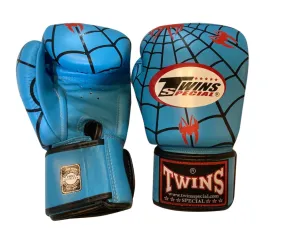 泰拳拳套 Thai Boxing Gloves : Twins Special BOXING FBGVL3-8 SPIDER BLUE